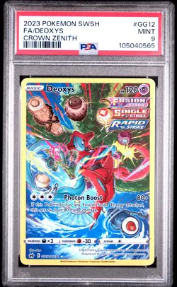 Fa/Deoxys Pokemon Sword And Shield Crown Zenith GG12 NM PSA 9 - Image 1