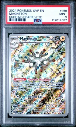 2024 POKEMON SVP EN-SV BLACK STAR PROMO #159 MAGNETON PSA 9 - Image 1