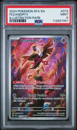 PSA 9 - MINT - 2024 POKEMON SFA EN FEZANDIPITI - ILLUSTRATION RARE - 073 - Image 1