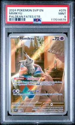 2024 POKEMON SVP EN-SV BLACK STAR PROMO #075 MIMIKYU PSA 9 - Image 1
