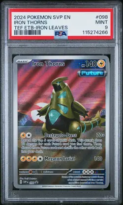 2024 Pokemon SV Black Star Promo Temporal Forces Iron Thorns #98 PSA 9 MINT - Image 1