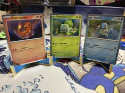 Pokemon 151 Promo Bulbasaur Charmander Squirtle SVP 046 047 048 Kanto Cosmo Holo - Image 1