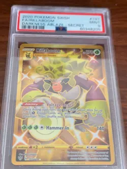 Pokemon TCG - Darkness Ablaze Rillaboom Gold Secret 197/189 PSA 9 - Image 1