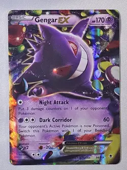 2014 Pokemon XY Gengar EX #34 Phantom Forces 34/119 - NM - Image 1