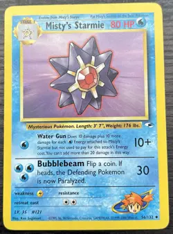 Misty's Starmie 056/132 Pokemon TCG WOTC Gym Challenge Moderately Played MP - Image 1