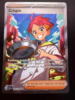 Crispin #164 Stellar Crown Full Art Trainer Pokemon NM GIDORA - Image 1