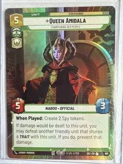 Star Wars Unlimited Secrets Of Power Hyperspace Foil Queen Amidala 857 L - Image 1