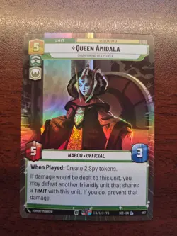 Star Wars Unlimited Secrets Of Power Hyperspace Foil Queen Amidala 857 L - Image 1