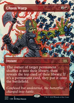 Foil Borderless Chaos Warp 359no - Rare Double Masters 2022 - Image 1