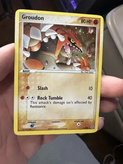 Groudon 🌋5/106 EX Emerald Holo Rare Pokemon Card Delta Species Era - Image 1