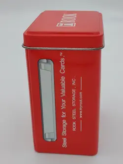 2002 Rook Capsule Steel Alloy Red Card Deck Box Storage Case Vintage - Image 4