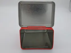 2002 Rook Capsule Steel Alloy Red Card Deck Box Storage Case Vintage - Image 5