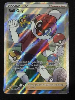 Pokemon TCG Ball Guy Shining Fates Holo Ultra Rare Card 065/072 - Image 1