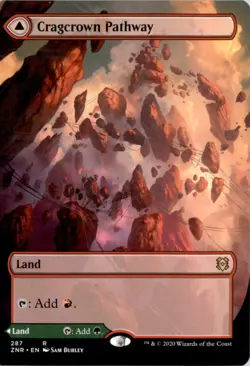 Cragcrown Pathway (Borderless) Zendikar Rising ZNR Normal NM - Image 1