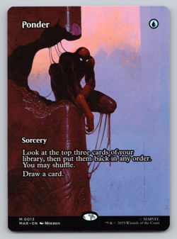 Ponder Borderless - Marvel Universe Spiderman MTG - Image 1