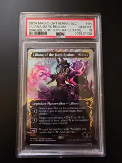 Magic The Gathering Bloomburrow Raised Foil Liliana of the Dark Realms 94 PSA 10 - Image 1