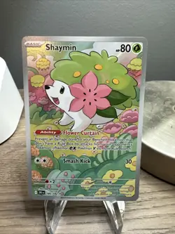 Pokemon TCG Shaymin Holo Card Illustration Rare, 185/182, Destined Rivals Series - Image 1