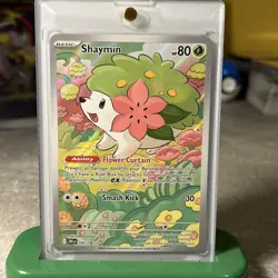 Pokemon TCG Shaymin Card 185/182 Destined Rivals Series Illustration Rare - Image 1