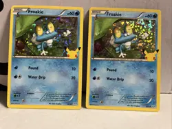 FROAKIE 22/25 Holo Pokemon TCG 25th Anniversary McDonalds Promo 2 Card Lot - Image 2