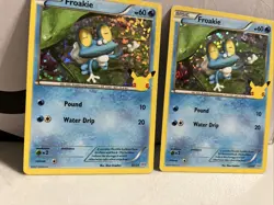 FROAKIE 22/25 Holo Pokemon TCG 25th Anniversary McDonalds Promo 2 Card Lot - Image 3
