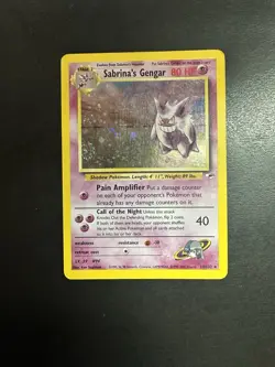 Pokemon TCG Sabrina’s Gengar Gym Heroes 14/132 Holo Rare (swirl) MP - Image 1