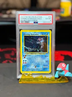 Pokemon Shining Gyarados Double Holo Neo Revelation 65/64 PSA 6 Swirl - Image 1