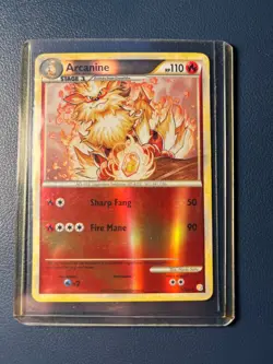 Pokemon TCG - Arcanine 1/123 Heartgold & Soulsilver Reverse Holo - LP - Image 5