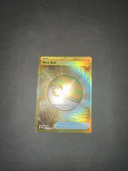 Pokemon TCG Nest Ball Scarlet & Violet Trainer Hyper Rare Gold, 255/198 - Image 1
