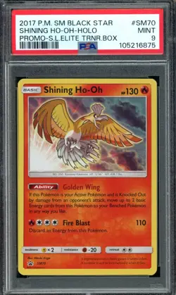 Pokemon Shining Ho-Oh Shining Legends Elite Trainer Box Promo #SM70 PSA 9 Mint - Image 1