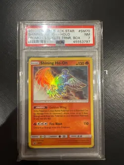 Pokemon Shining Ho-Oh Holo Black Star Promo Card #SM70 Sun & Moon 2017 PSA 9 - Image 1