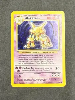 Alakazam 1/130 Base Set 2 Holo Rare Vintage Pokemon Card - NM/LP - Image 1
