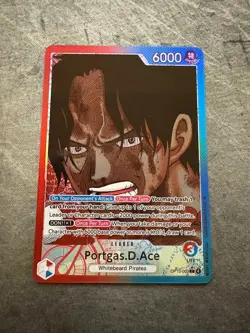 One Piece Portgas D. Ace Alt Art Leader OP13-002 L (OP-13 English) - Image 1