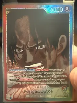 One Piece Portgas D. Ace Alt Art Leader OP13-002 L (OP-13 English) - Image 1