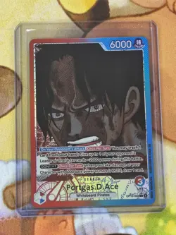 One Piece Portgas D. Ace Alt Art Leader OP13-002 L (OP-13 English) - Image 1