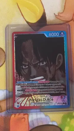 One Piece Portgas D. Ace Alt Art Leader OP13-002 L (OP-13 English) - Image 2
