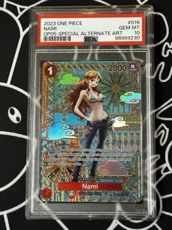 One Piece 2023 Nami SP OP01-016 OP05 Special Alternate Art Card PSA 10 - Image 1
