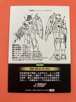 RX-78-2 GUNDAM Chronicle Card dass Masters 1996 BANDAI Very Rare - Image 5