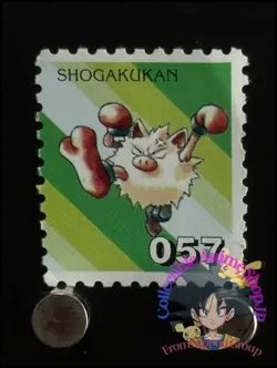 Primeape Pokemon Stamp Card Japanese Shogakukan Nintendo Game Anime Japan TCG A - Image 1