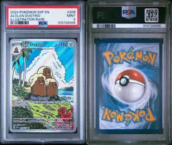 Pokemon TCG Alolan Dugtrio Card 208/191 Surging Sparks Illustration Rare PSA 9 - Image 3