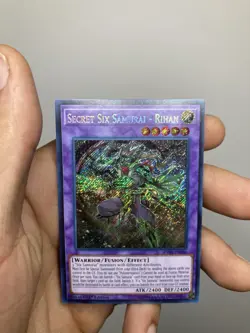Yugioh! LP Secret Six Samurai - Rihan - SPWA-EN006 - Secret Rare 1st Edition VLP - Image 1