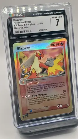 Blaziken - Pokemon EX Ruby & Sapphire Reverse Holo 3/109, Near Mint (CGC 7) - Image 1