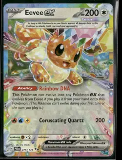 2025 Pokemon TCG Eevee ex 075/131 Prismatic Evolutions Double Rare S&V - Image 1