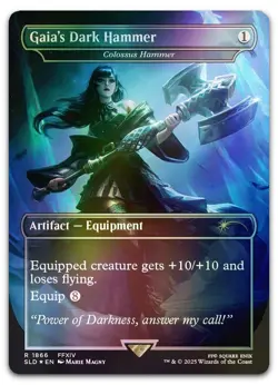 Gaia's Dark Hammer - Colossus Hammer (Rainbow Foil) #1866 NM Secret Lair Drop - Image 1