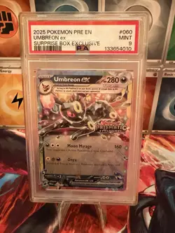 Pokemon Umbreon EX TCG Stamped Prismatic Card 060/131 Evolutions Surprise, PSA 9 - Image 1