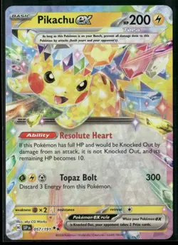 Pokemon TCG Pikachu Ex 057/191 Scarlet & Violet: Surging Sparks - Image 1
