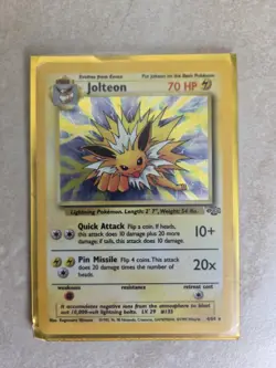 Pokemon TCG Jungle Set - Jolteon #4/64 - Rare Holo Card - Vintage - Image 1
