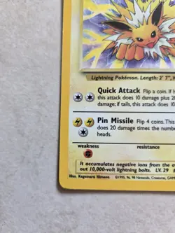 Pokemon TCG Jungle Set - Jolteon #4/64 - Rare Holo Card - Vintage - Image 4