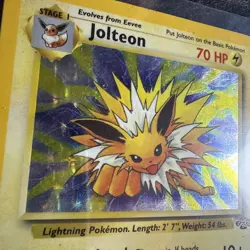 Pokemon TCG Jolteon Jungle Holo Rare Card 4/64 Vintage HP - Image 2