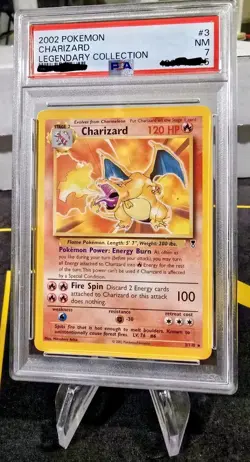 Charizard 3/110 - 2002 WOTC Legendary Collection Non-Holo PSA 7 Pokemon Card - Image 1
