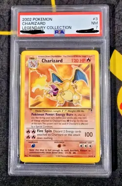 Charizard 3/110 - 2002 WOTC Legendary Collection Non-Holo PSA 7 Pokemon Card - Image 3
